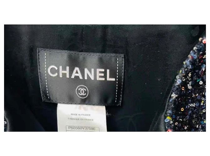 Chanel Kleid aus Tweed Mehrfarben - Ansicht 3