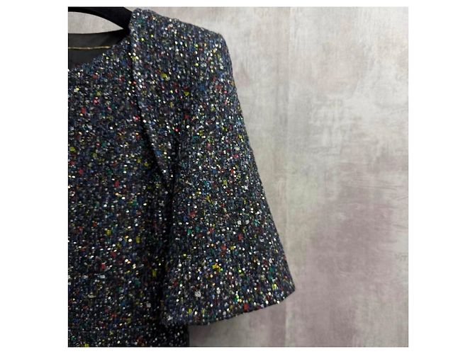 Chanel Kleid aus Tweed Mehrfarben - Ansicht 4