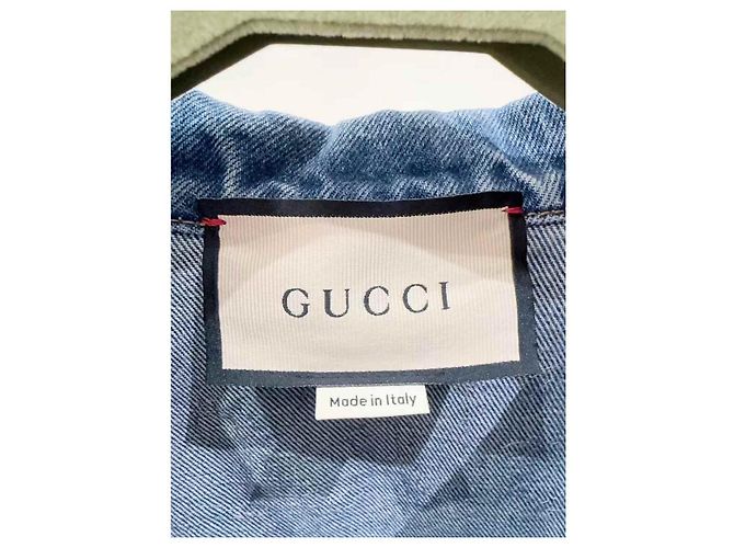 Chaqueta Gucci de algodón azul Talla 42 - vista 2