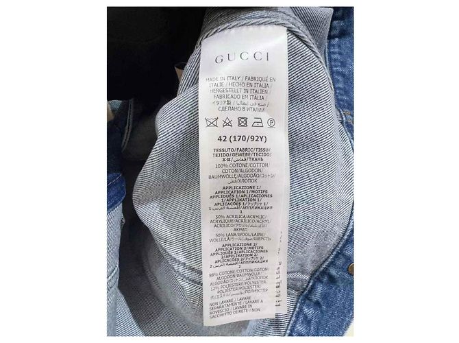 Chaqueta Gucci de algodón azul Talla 42 - vista 3