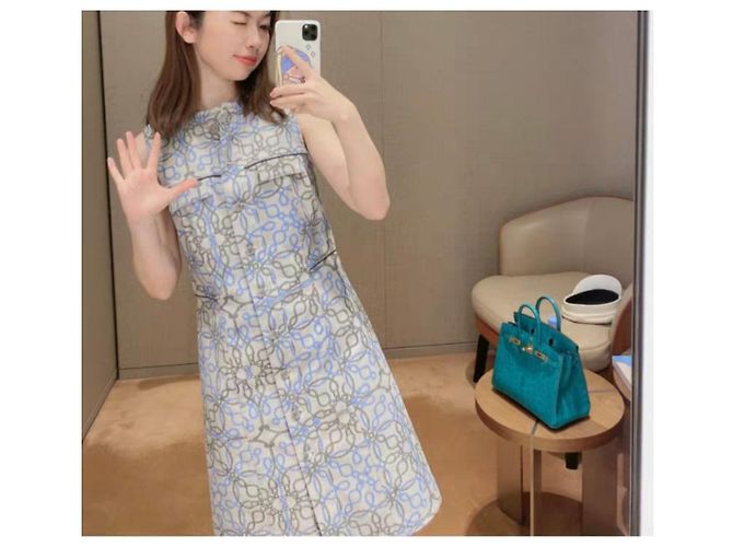 Vestido Hermès de algodón multicolor talla 36 - vista 5