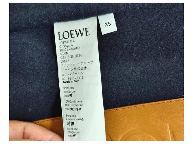 Abrigo Loewe de lana azul marino - vista 4