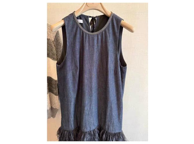 Vestidos Brunello Cucinelli Azul marino - vista 2