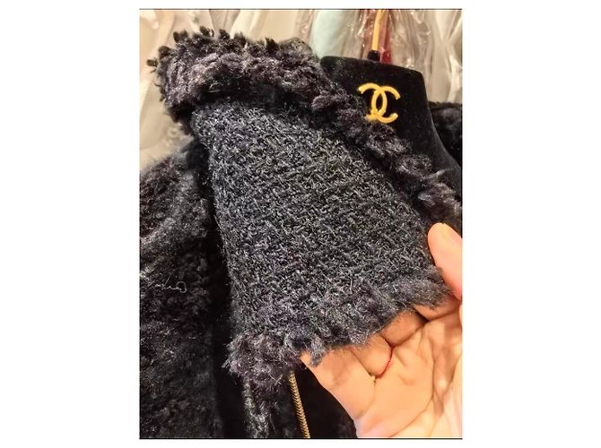 Abrigo Chanel negro de cashmere - vista 5