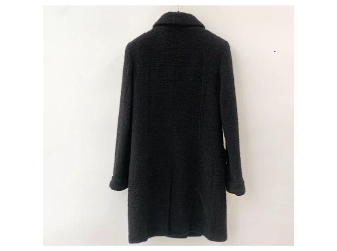 Chanel Black Wool Coat Size 36 - view 2