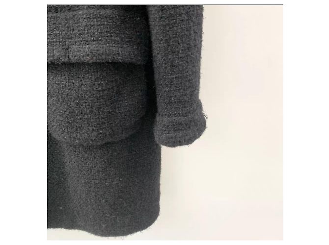 Chanel Black Wool Coat Size 36 - view 4