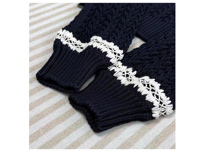 Chanel Strickjacke aus schwarzer Seide - Ansicht 3