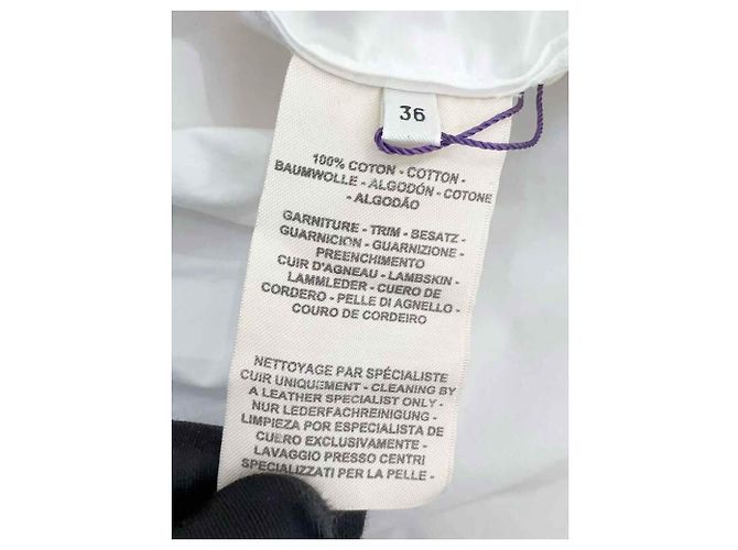 Top in cotone bianco Hermès - vista 4
