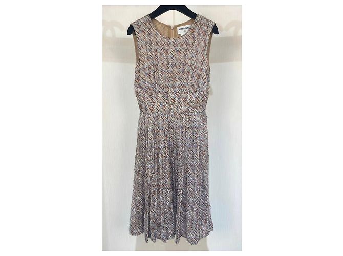 Chanel Seidenkleid mehrfarbig Größe 38 Mehrfarben - Ansicht 2