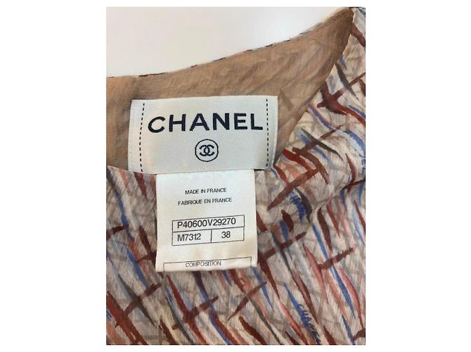 Chanel Seidenkleid mehrfarbig Größe 38 Mehrfarben - Ansicht 4