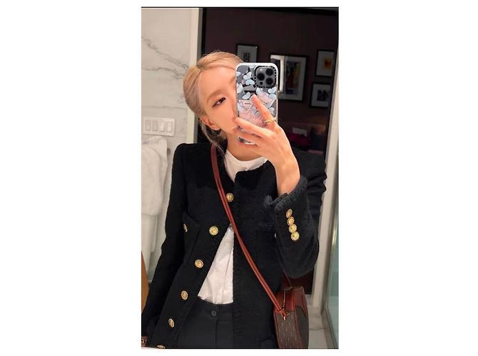Autre Marque Saint Laurent Wollmantel Schwarz Größe 38 - Ansicht 4
