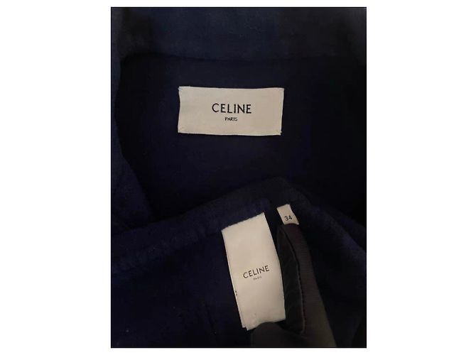 Céline Navy Blue Cashmere Jacket Size 34 - view 3