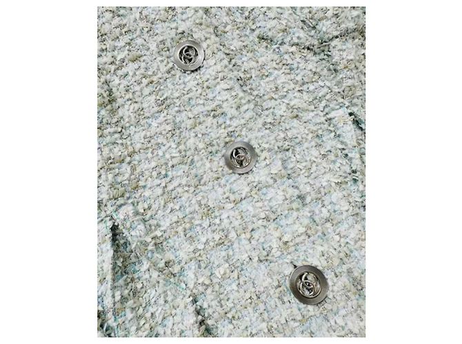 Chanel Kleid aus grünem Tweed Größe 34 - Ansicht 4