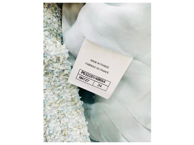 Chanel Kleid aus grünem Tweed Größe 34 - Ansicht 5
