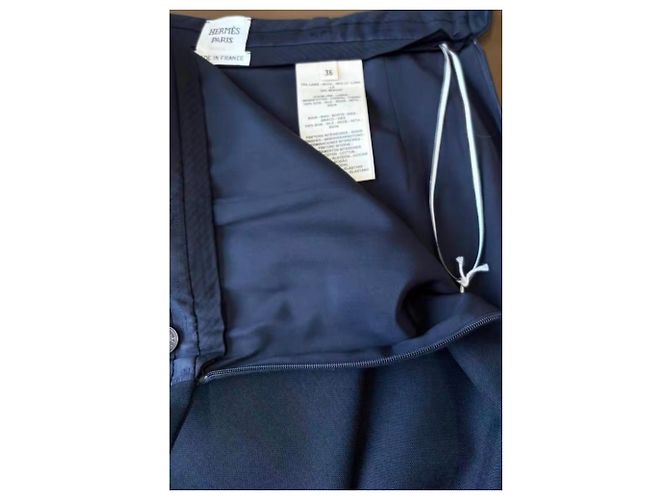 Hermès Rock aus Wolle Schwarz Größe 36 - Ansicht 4
