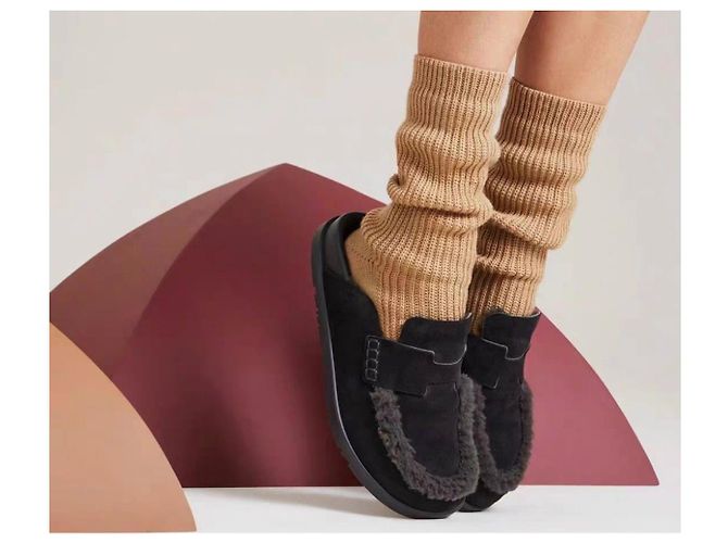 Sandali Hermès in pelle neri taglia 36 Nero - vista 6