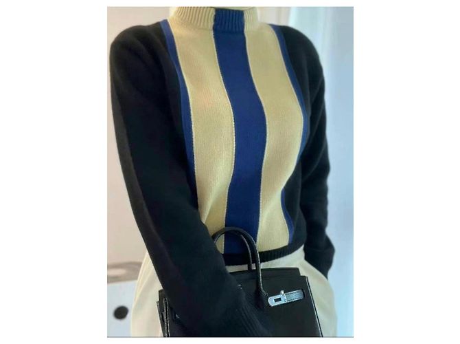Malha de cashmere Hermès preta Preto - vista 3