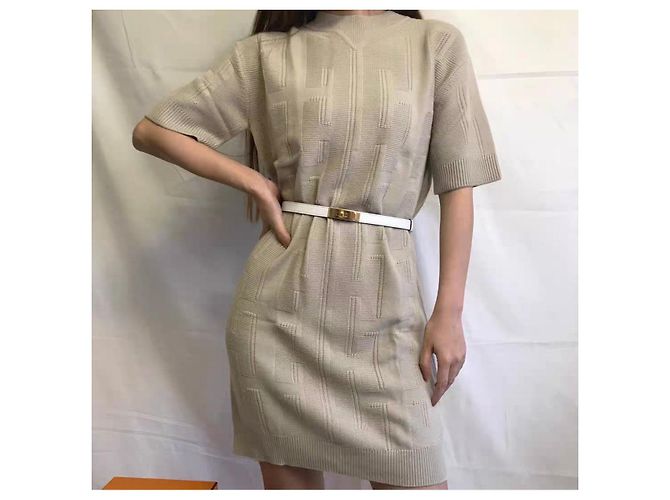 Hermès Kleid aus Wolle Damen Größe 36 Mehrfarben - Ansicht 6