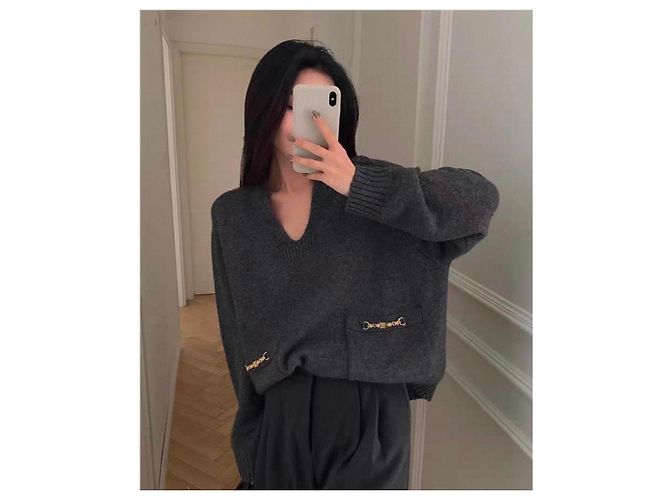 Prenda de punto de cachemir Céline Mujer S Multicolor - vista 3
