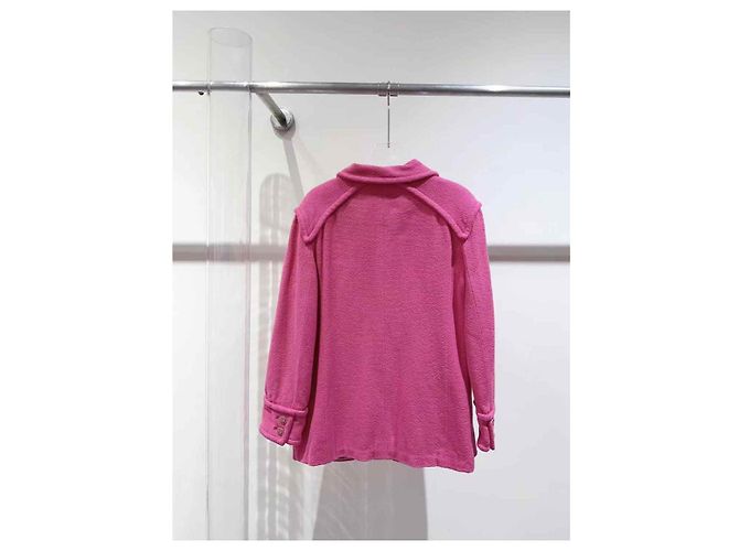 Giacca Chanel in tweed rosa taglia 46 - vista 2