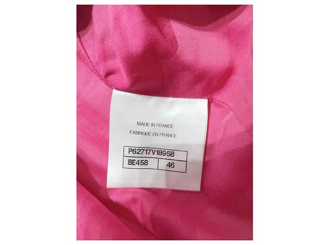 Giacca Chanel in tweed rosa taglia 46 - vista 5