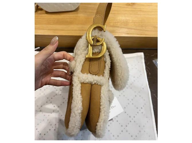 Autre Marque Bolso de mano Dior Saddle de piel camel Camello - vista 3