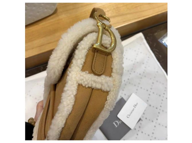 Autre Marque Bolso de mano Dior Saddle de piel camel Camello - vista 4
