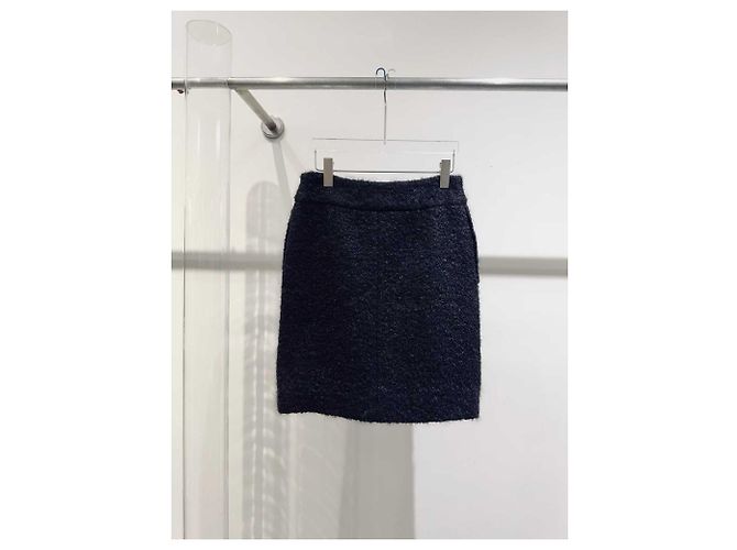 Falda Chanel de lana negra talla 36 Negro - vista 2