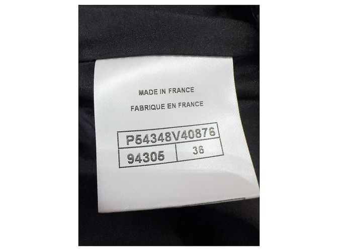 Falda Chanel de lana negra talla 36 Negro - vista 3