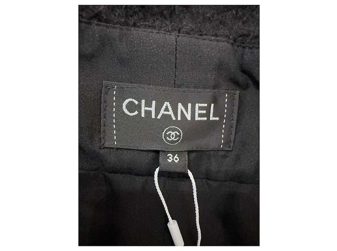 Falda Chanel de lana negra talla 36 Negro - vista 4
