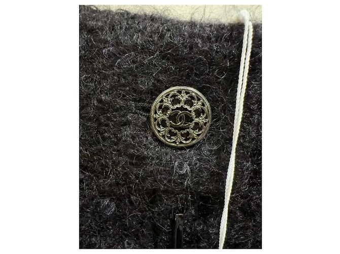 Falda Chanel de lana negra talla 36 Negro - vista 5