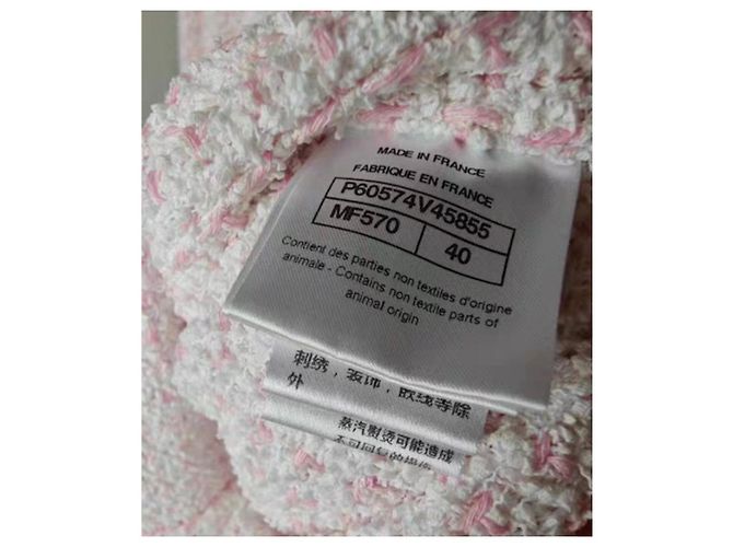 Chanel Jacke aus Baumwolle Rosa Pink - Ansicht 2