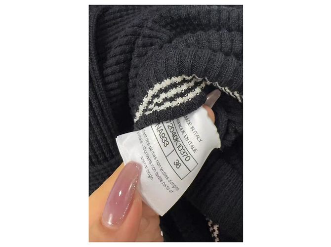 Abito Chanel in seta nera Nero - vista 5