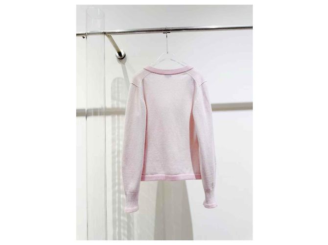 Malha Chanel de cashmere rosa - vista 2