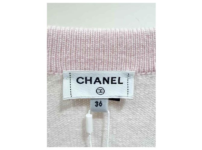 Malha Chanel de cashmere rosa - vista 3