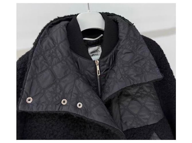 Cappotto Hermès nero in lana - vista 2