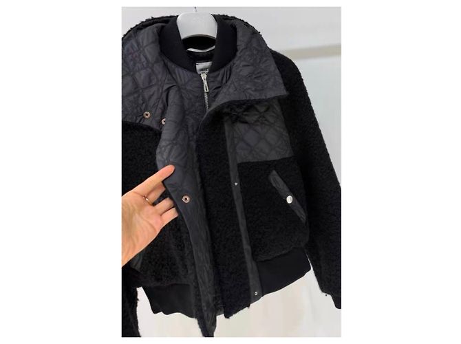 Cappotto Hermès nero in lana - vista 3