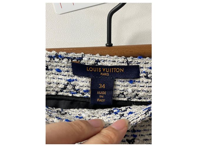 Jupe trapèze courte Louis Vuitton en tweed Monogram Multicolore - vue 5