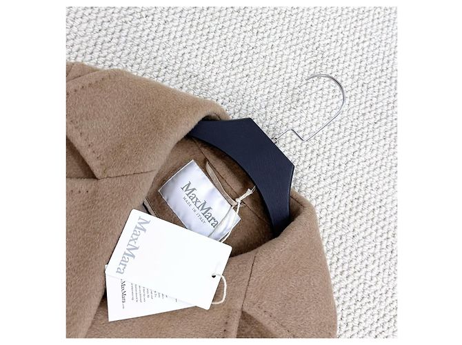 Abrigo Max Mara Camel de Lana con Cinturón Multicolor - vista 3