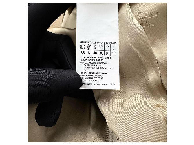 Abrigo Max Mara Camel de Lana con Cinturón Multicolor - vista 4