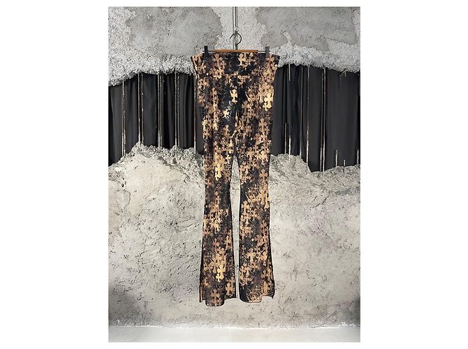 Pantalon Chrome Hearts en coton imprimé croix coupe évasée Multicolore - vue 2