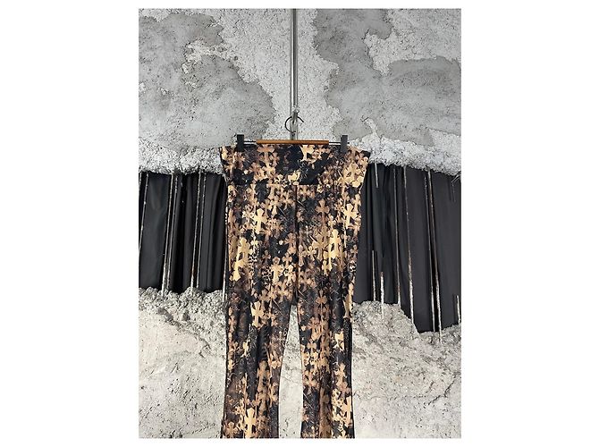 Pantalon Chrome Hearts en coton imprimé croix coupe évasée Multicolore - vue 3