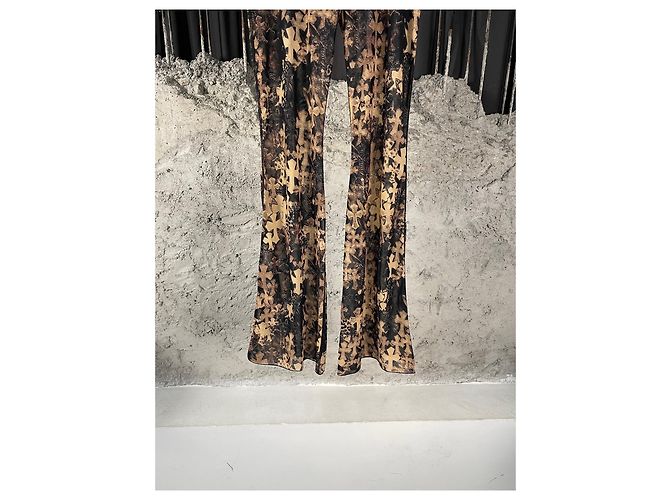 Pantalon Chrome Hearts en coton imprimé croix coupe évasée Multicolore - vue 4