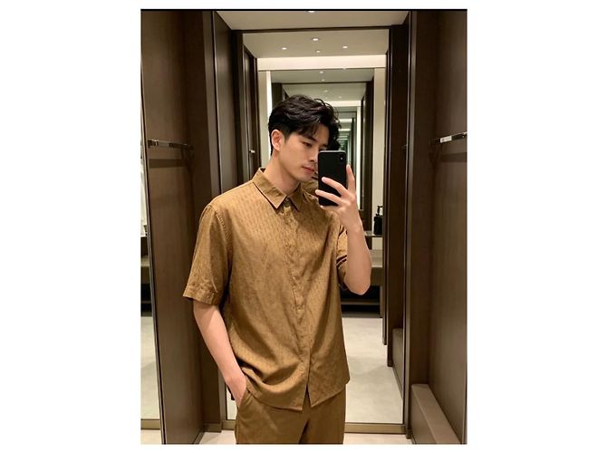 Autre Marque Camicia Dior in seta a maniche corte uomo Multicolore - vista 4