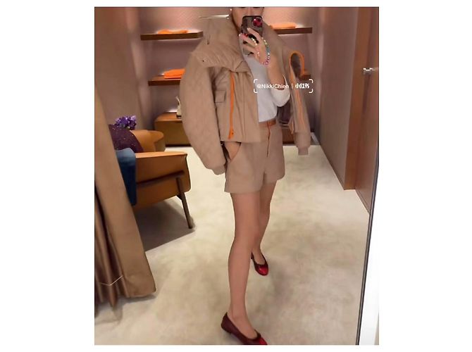 Giacca Hermès Imbottita a Rombi con Fodera in Cashmere Taglia 38 Multicolore - vista 8