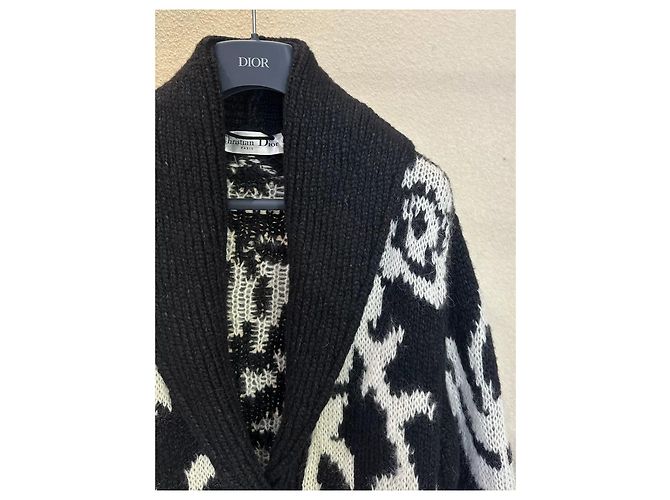 Autre Marque Dior Strickjacke aus Wolle mit langen Ärmeln Mehrfarben - Ansicht 5
