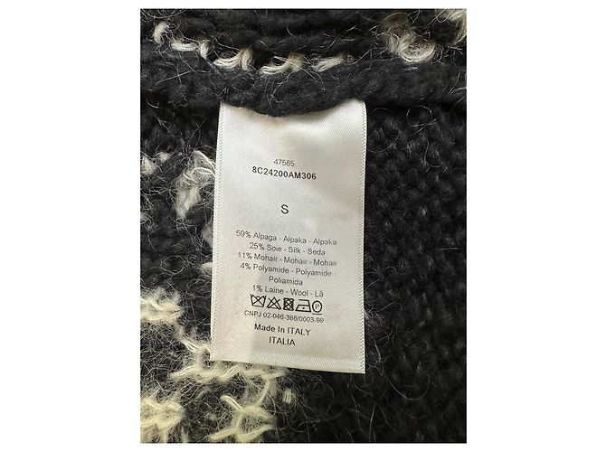 Autre Marque Dior Strickjacke aus Wolle mit langen Ärmeln Mehrfarben - Ansicht 8