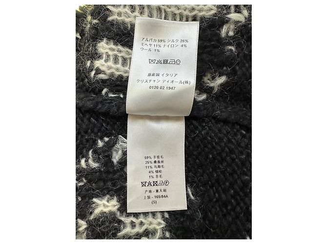 Autre Marque Dior Strickjacke aus Wolle mit langen Ärmeln Mehrfarben - Ansicht 9