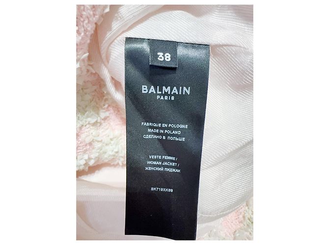 Giacca Balmain in Tweed Taglia 38 Multicolore - vista 5