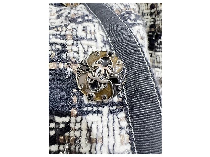 Chanel Tweed Jacke Mehrfarbig Größe 40 Mehrfarben - Ansicht 3